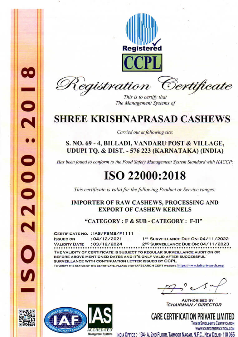 ISO Certificate